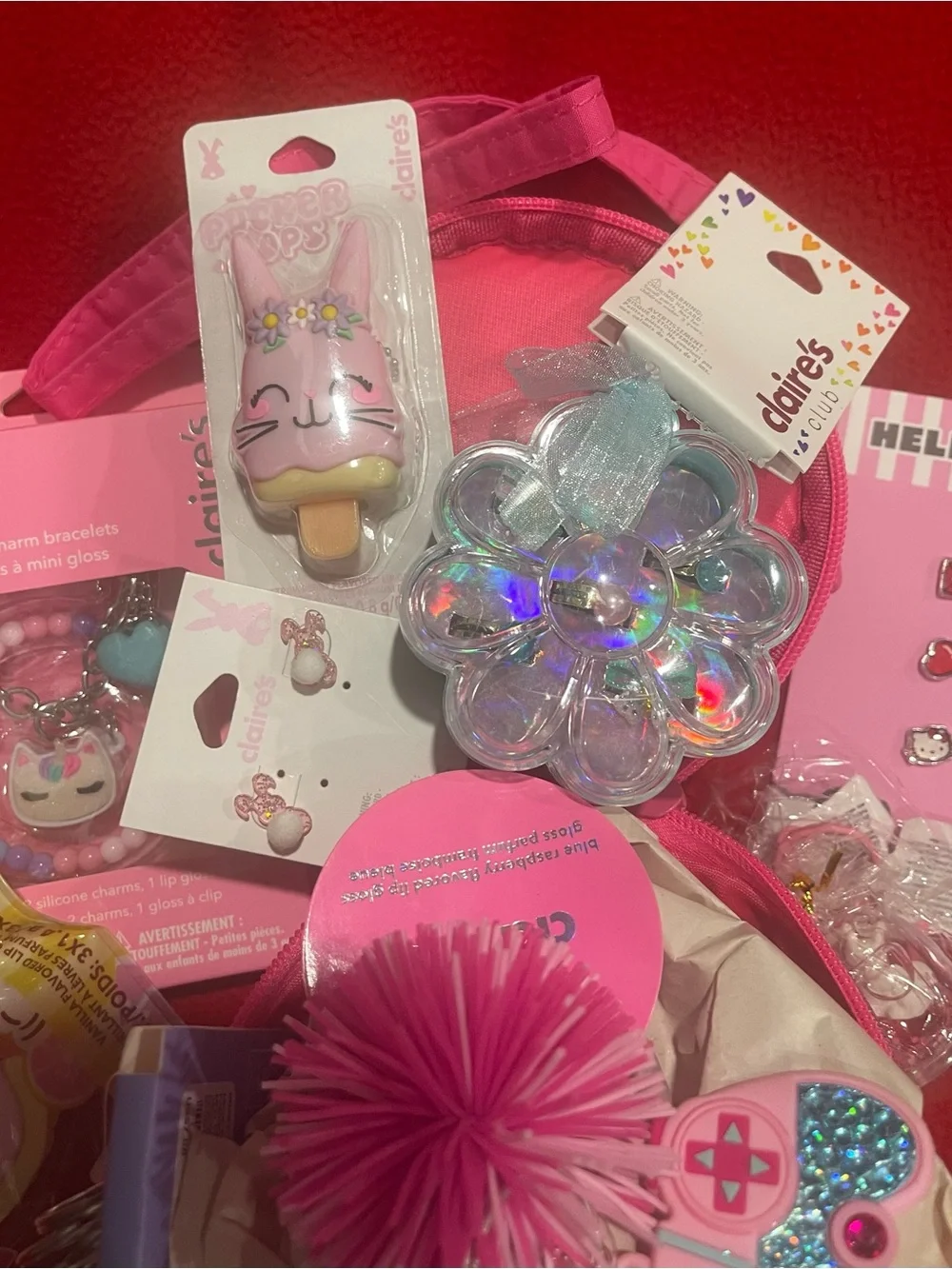 Hello Kitty Pastel & Pink Accessory & Trinkets Bundle in a Cupcake Bag